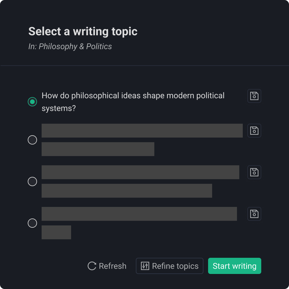 AI Topic Selection Tool